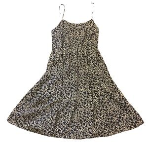 J.CREW SPAGHETTI STRAP BLUE & WHITE FLORAL MIDI DRESS/ Size 8